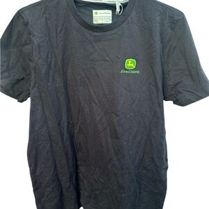 John Deere Mens Embroidered Logo Short Sleeve T-Shirt Black Size Medium NEW